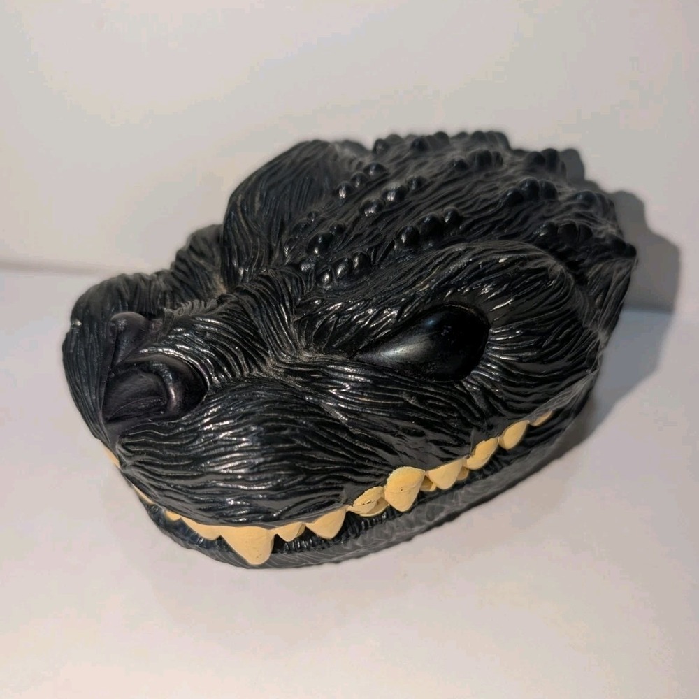 Trendmasters Godzilla Head only Playset 1994 Black Plastic‎ 5 Inch Toy